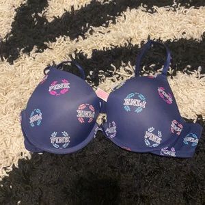 navy blue pinkvs bra